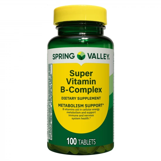 Spring Valley Super Vitamin B-Complex | 100 Tablets