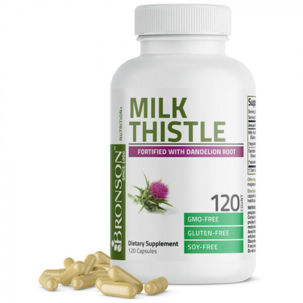 Bronson Milk Thistle 1,000 mg, 120 Capsules | USA Import