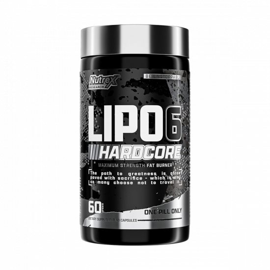 Nutrex Research Lipo-6 Hardcore Supplement, Supports Metabolism & Energy, 60 Capsules