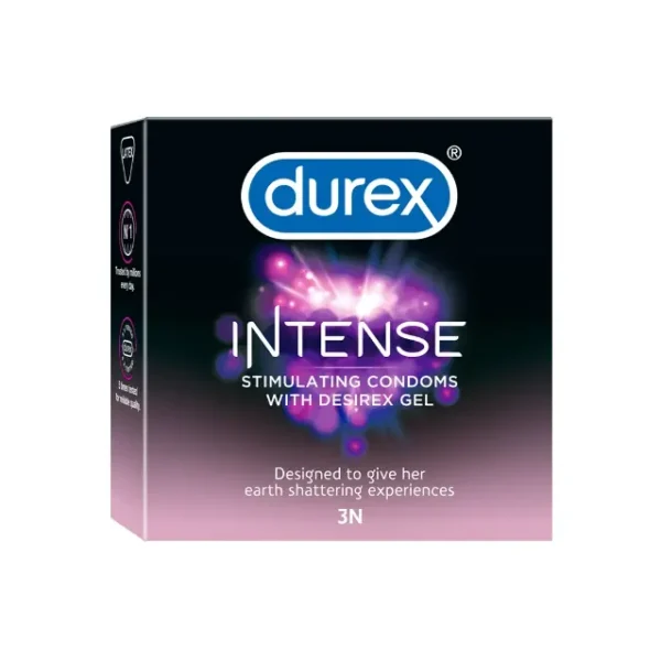 Durex Intense Stimulating With Desirex Gel 3's Condom