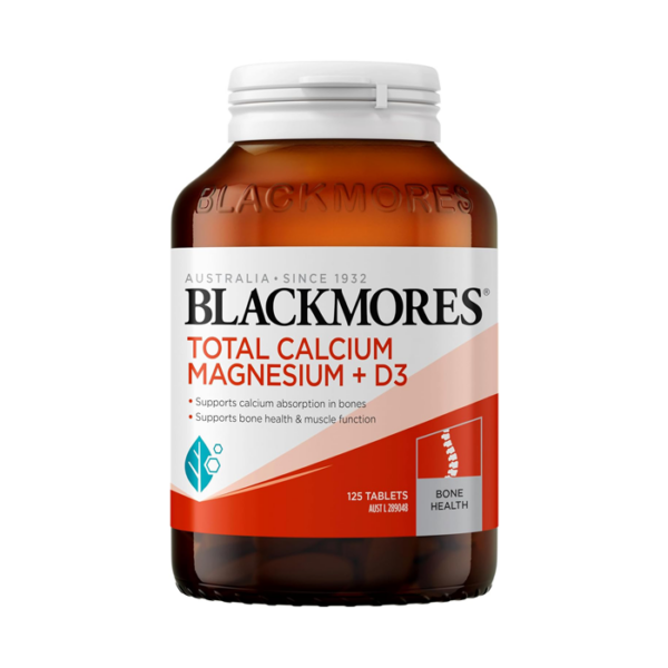 Blackmores Total Calcium Magnesium + D3 | 125 Tablets