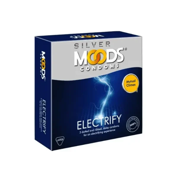 Moods Silver Electrify Mutual Climax (Dotted, Ribbed & Delay) Condom 1 Packet