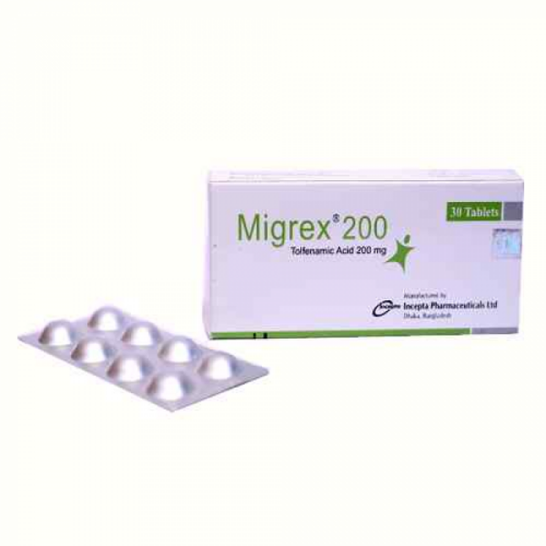 Migrex 200mg Tablet 10pcs