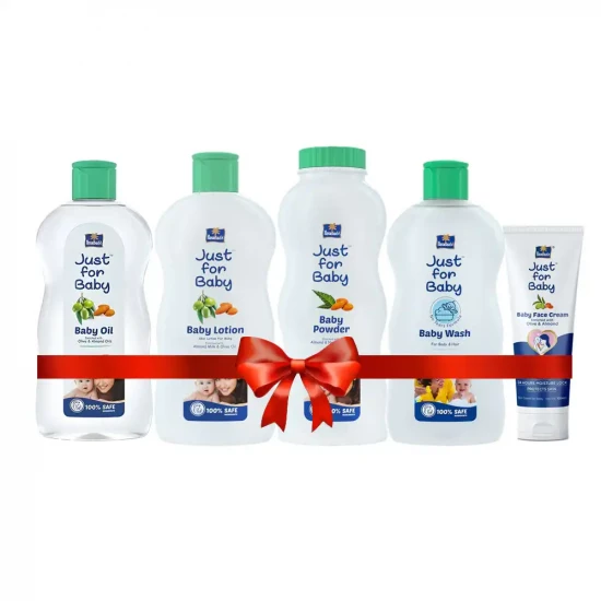 Parachute Just for Baby | Baby Gift Box 450ml (Powder + Oil + Lotion + Wash + Face Cream)