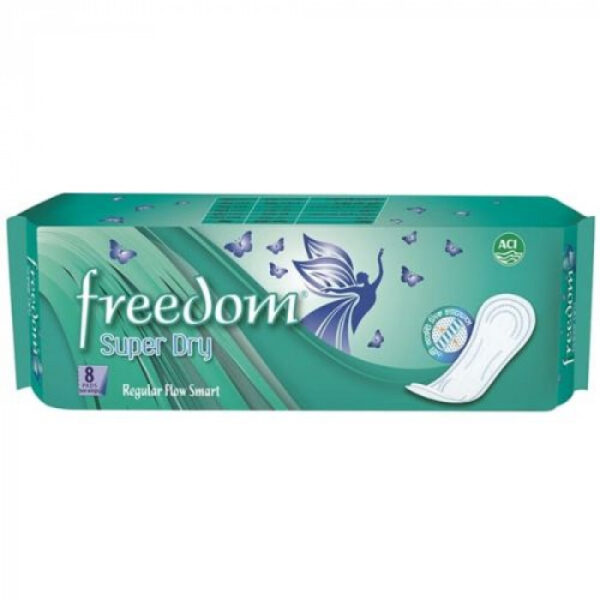 Freedom Sanitary Napkin Smart Regular Flow Non-Wing 8 Pads