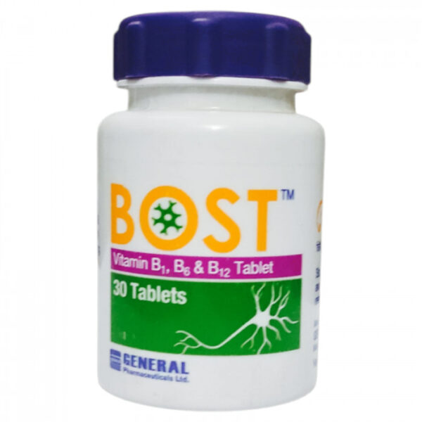 Bost Vitamin B1, B6 & B12 Tablet, Pot