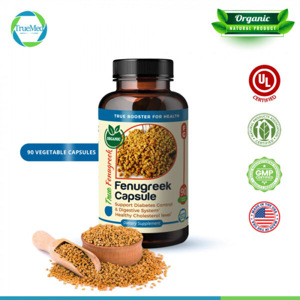 Fenugreek for Women 1220mg for Healthy Lactation, Digestive Health, 120 Capsules, USA