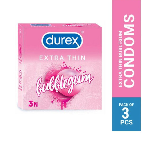 Durex Extra Thin Bubblegum Flavoured Condom 3's Pack