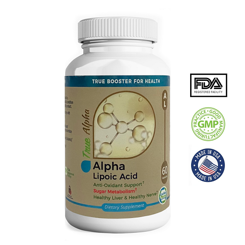 Alpha Lipoic Acid, Lower Blood Sugar Levels, Support Cardio vascular health, prevent Memory Loss, Anti Oxidant, 60 Capsule, USA.