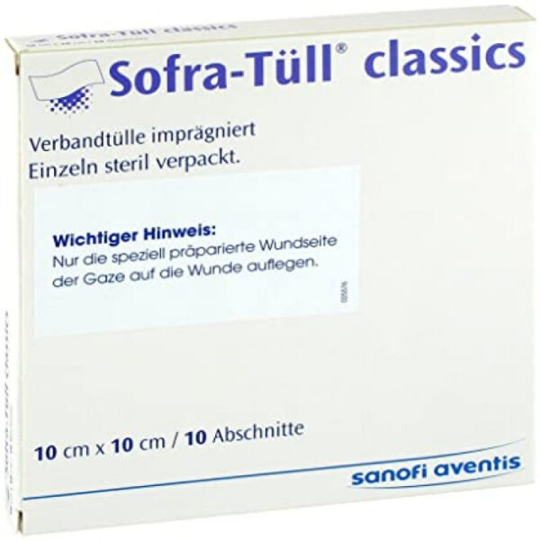 Sofra-Tulle 1% Wound Dressing Bandage 10Pcs