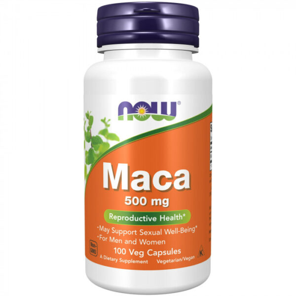 NOW Foods Maca 500 mg, 100 Veg Capsules | USA Made