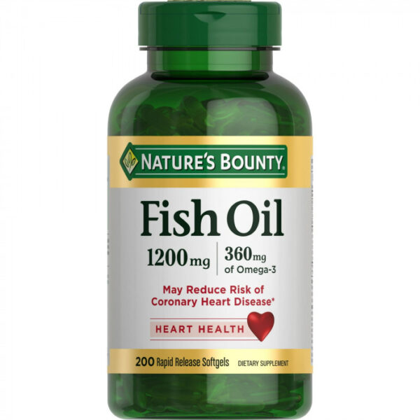 Nature's Bounty Fish Oil 1200 Mg, 200 Softgels | USA Made