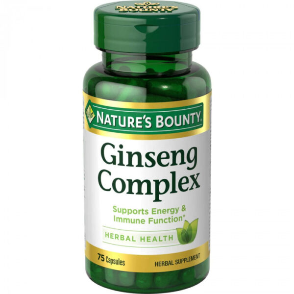 Nature's Bounty Ginseng Complex 75 Capsule | USA Made