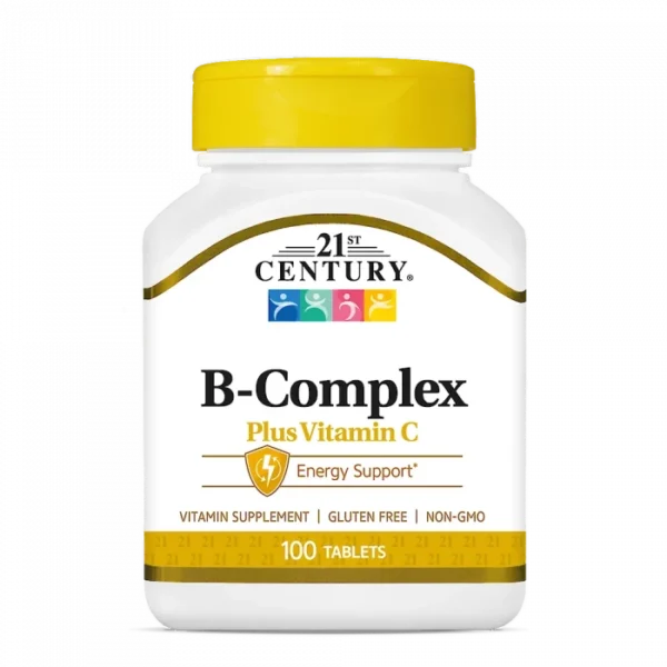 21st Century, B Complex Plus Vitamin C, Support Immune System, convert Food into Energy, Nervous System Function, 100 Tablets, USA