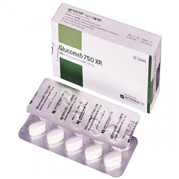 Glucomet 750 XR 10pcs Tablet