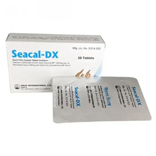 Seacal-DX 600mg+400IU Tablet 1 Strip