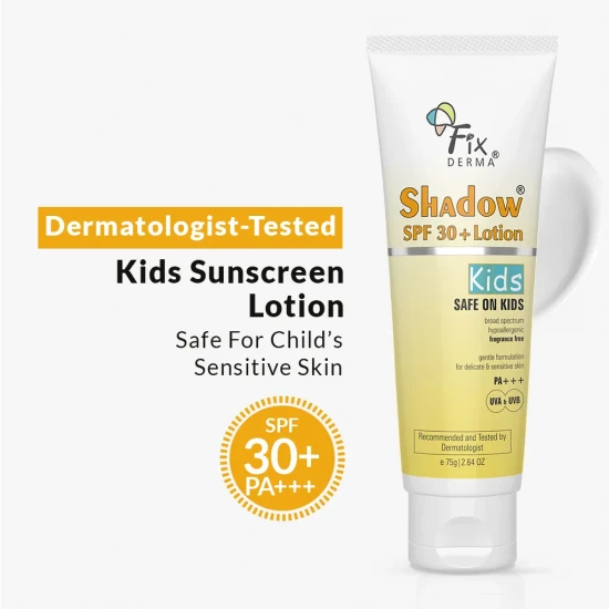 Fixderma Shadow Lotion For Kids, SPF 30+ PA+++ 75g