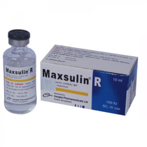 Maxsulin R 100IU SC Injection 10ml
