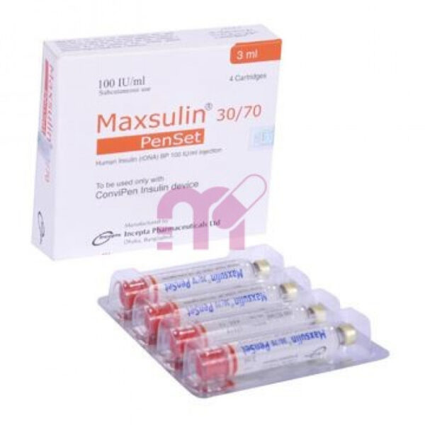 MAXSULIN 30/70 PENSET 100IU/ML (3ml/1pc)