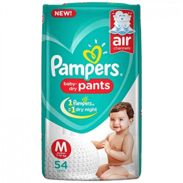 Pampers Baby Pant Diapers M-54, (M 7-12kg) 54pcs