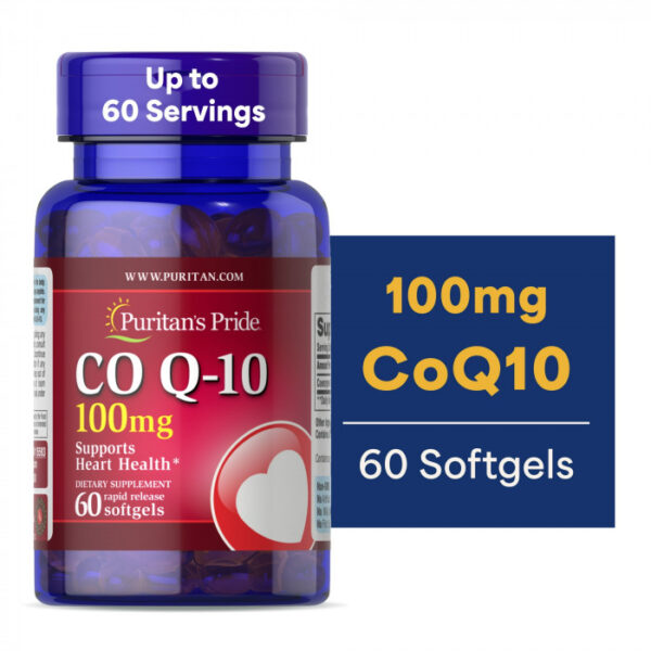Puritan's Pride Co Q-10 100mg, 60 Softgels, USA