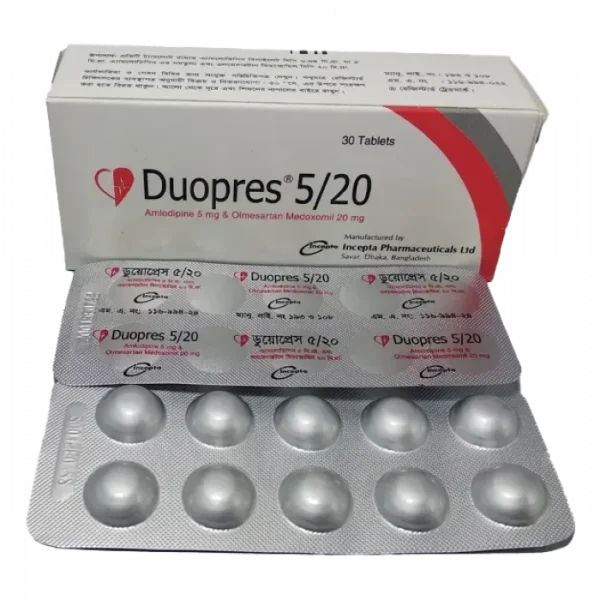 Duopres 5/20mg Tablet (Box)