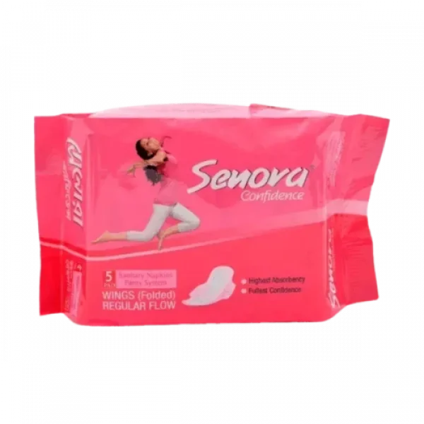 Senora Confidence Wings (Folded) Regular Flow Sanitary Napkin 5 Pads