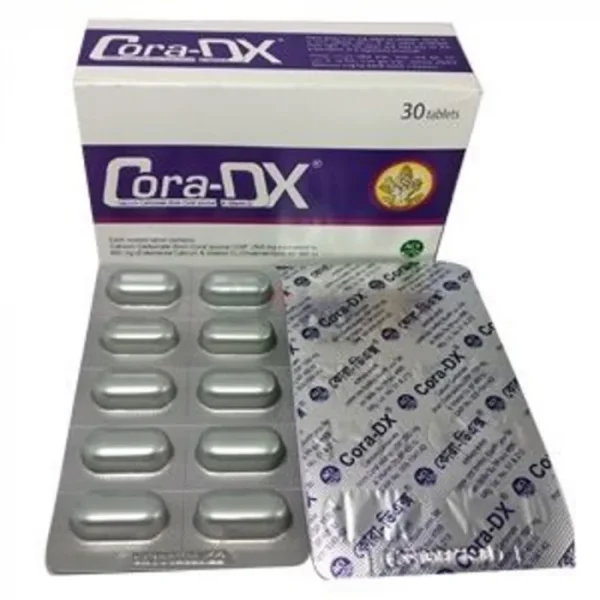 Cora-DX | 600 mg+400 IU | 10pcs Tablet