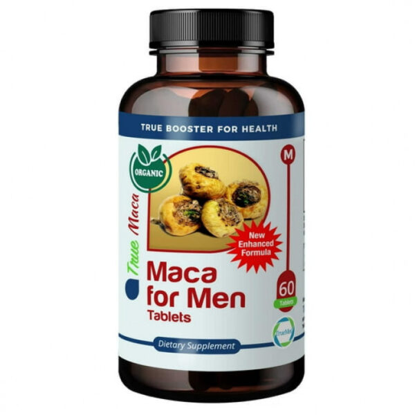 TrueMed Maca for Men Organic Tablets, 60 Tablets | USA Import