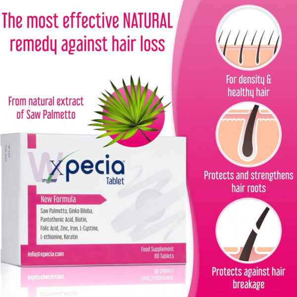 Xpecia Women Hair Loss and Growth Formula, 60 Tablets