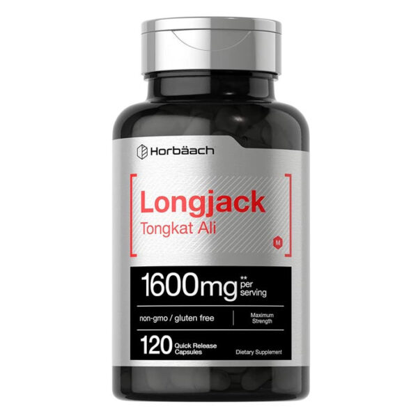 Horbaach Longjack Tongkat Ali 1600mg, 120 Capsules | USA Made