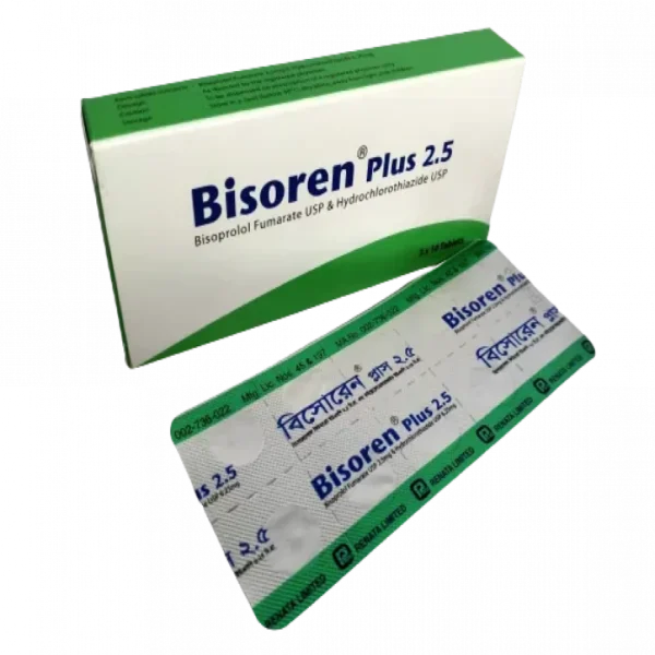 Bisoren Plus 2.5mg +6.25mg Tablet 1 Strip