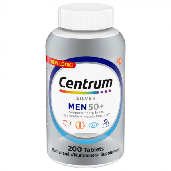 Centrum Silver Men's 50+ 200 Tablets | USA Made