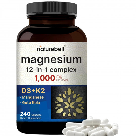 NatureBell 12-in-1 Magnesium Complex 1000mg | 240 Capsules