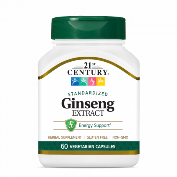 21st Century Ginseng Extract, 200mg, 60 Veg Capsules, USA