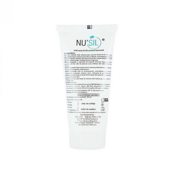 Nu'sil Anti-acne & oil-control wash Face Wash 50ml