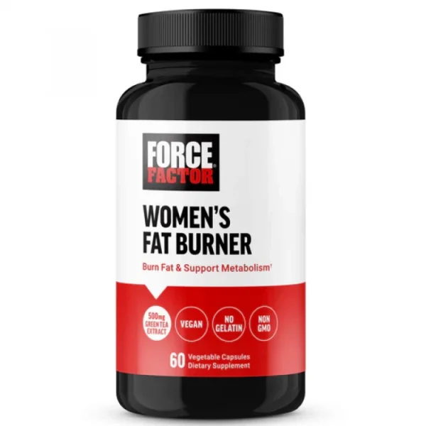 FORCE FACTOR Women’s Fat Burner, Metabolism Booster, and Weight-Loss Supplement Support, Vegan, Non-GMO, 60 Capsules, USA