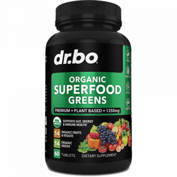 dr.bo Organic Superfood Greens, 60 Tablets | USA