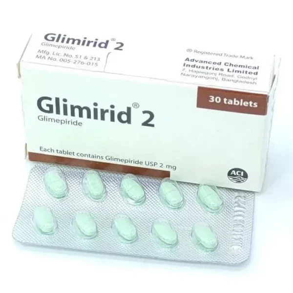 Glimirid 2mg Tablet 1 Strip