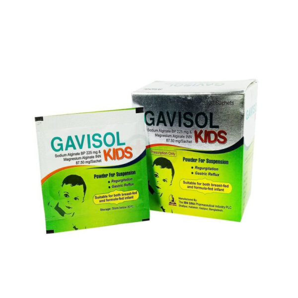 Gavisol 225mg+87.50mg Kids Powder | 20 Sachets