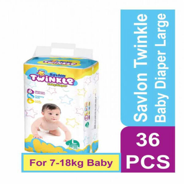 Savlon Twinkle Baby Belt Diaper L ( 7-18 kg) 36pcs