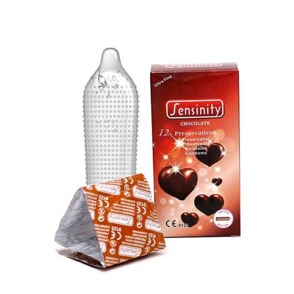 Sensinity Chocolate Dotted Condom 12pcs