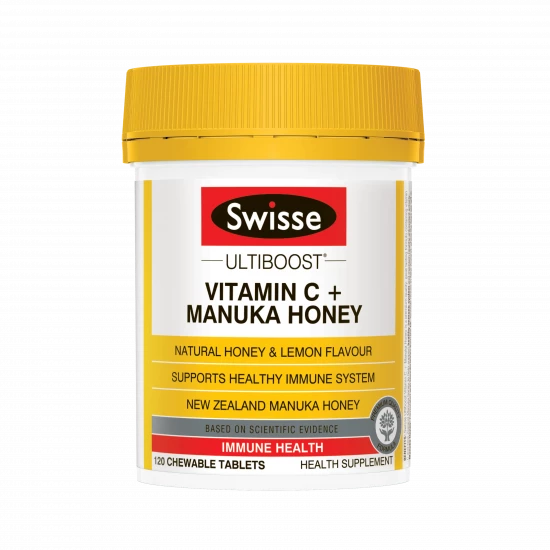 Swisse Ultiboost Vitamin C+ Manuka Honey Chewable | 120 Tablet