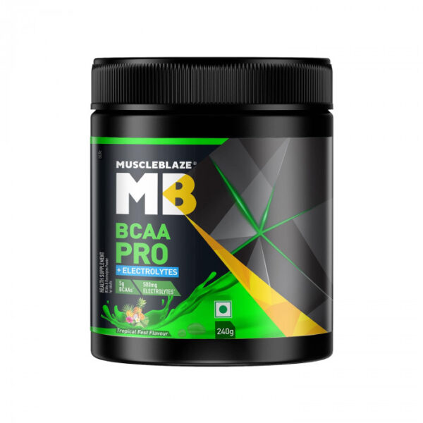 MuscleBlaze BCAA Pro Powder, Tropical Fest, 240g, 30 Servings