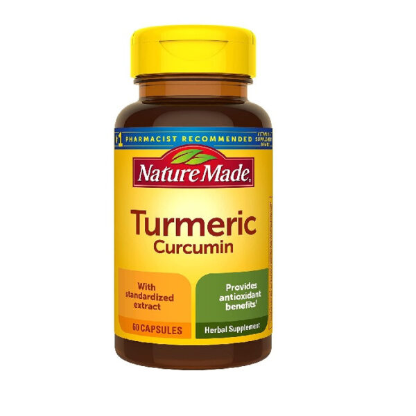 Nature Made Turmeric Curcumin 500 mg, Herbal Supplement for Antioxidant Support, 60 Capsules, USA