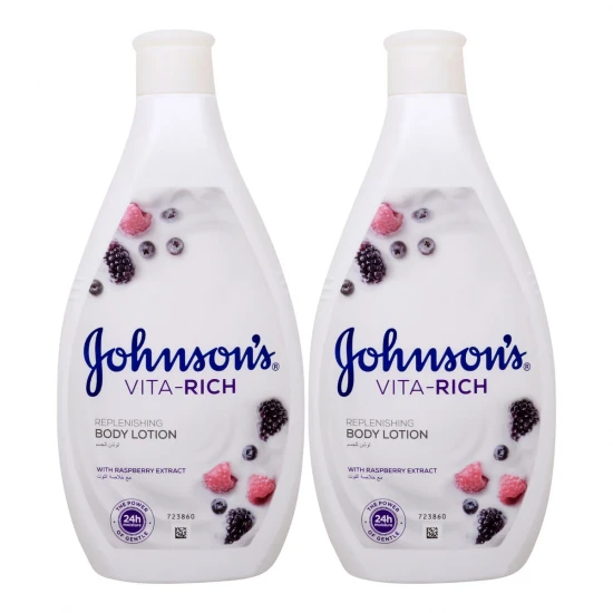 Johnson's Vita Rich Replenishing Body Lotion with Raspberry Extract, 400ml