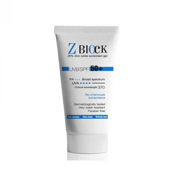 Z-Block Zinc Oxide Sunscreen Gel, SPF 50+