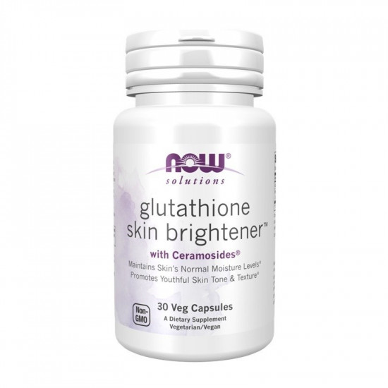 NOW Solutions, Glutathione Skin Brightener with Ceramosides | 30 Veg Capsules