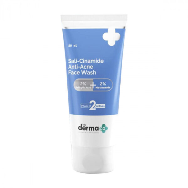 The Derma Co 2% Salicylic Acid + 2% Niacinamide Sali-Cinamide Anti-Acne Face Wash 80ml