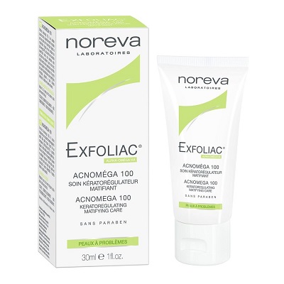 Noreva Exfoliac Acnomega Keratoregulating Matifying Care 100 Cream 30ml